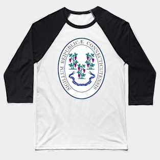 Connecticut Coat of Arms Baseball T-Shirt